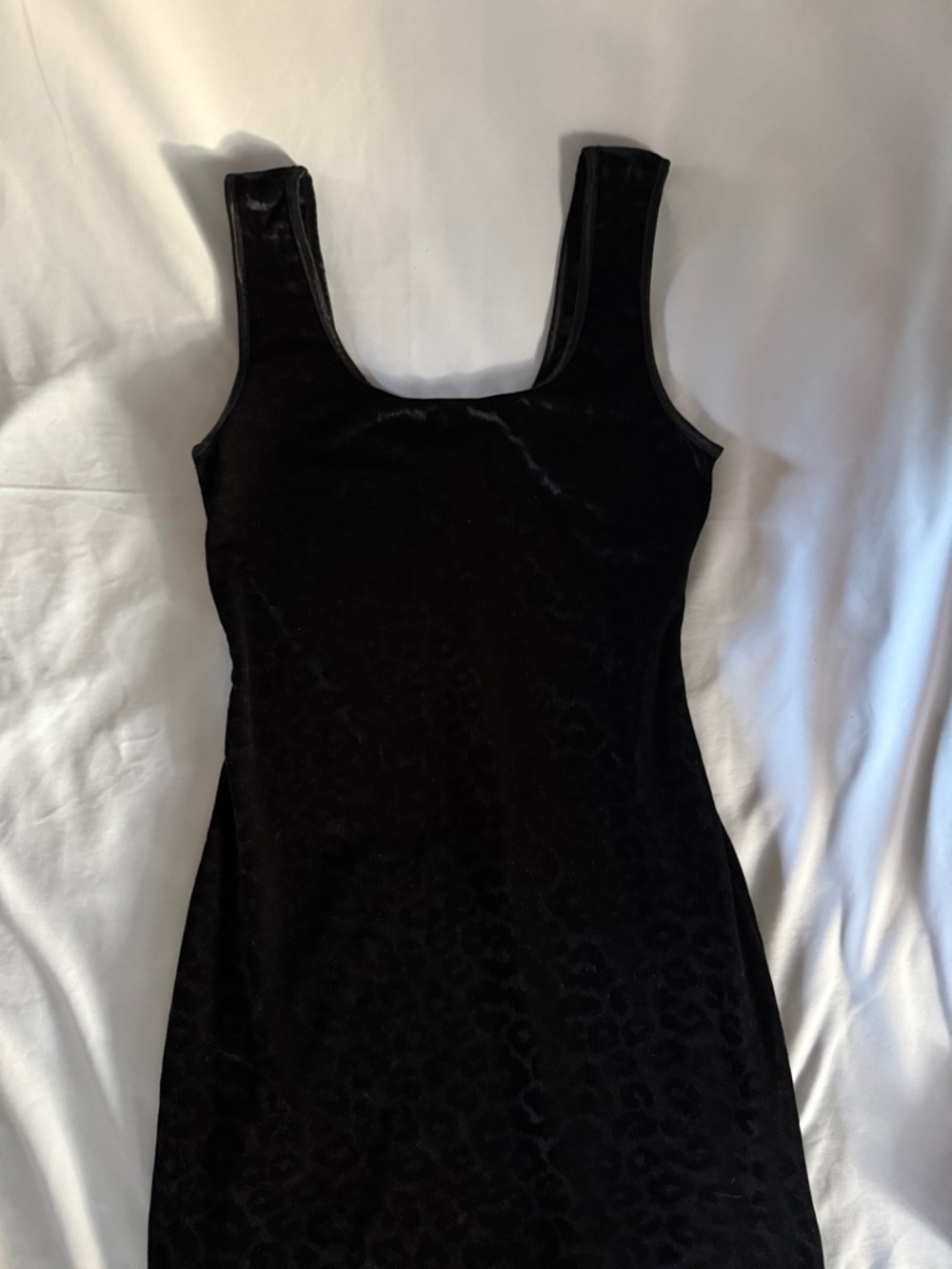 Vintage 90’s Rampage Black Velvet Fit & Drape Leopard Print Dress - Small - Picture 5 of 12